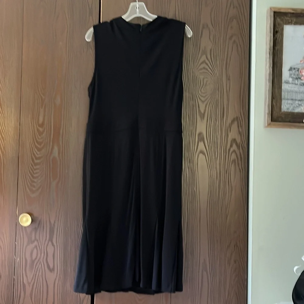 Tory Burch black, sleeveless long dress. Size Large. 100% Viscose.